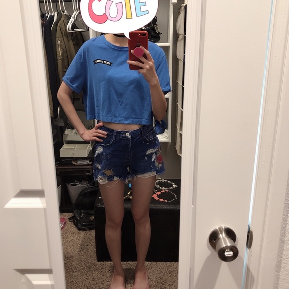 Zara Denim high waist short - Picture 4 of 5